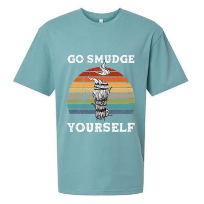Go Smudge Yourself Smudging Feather Funny Sage Bundle Sueded Cloud Jersey T-Shirt