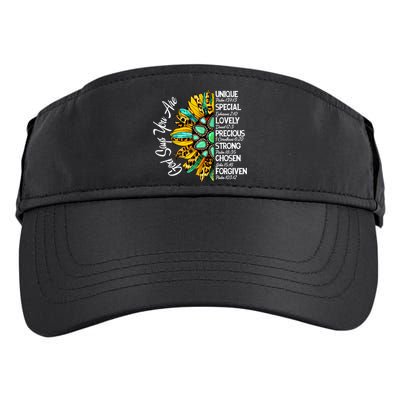 God Says You Are Sunflower Christian Bible Verses Gift Adult Drive Performance Visor