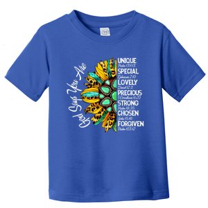 God Says You Are Sunflower Christian Bible Verses Gift Toddler T-Shirt