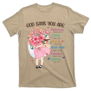 God Says You Are Flowers Christian Bible Verse T-Shirt