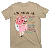 God Says You Are Flowers Christian Bible Verse T-Shirt