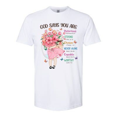 God Says You Are Flowers Christian Bible Verse Softstyle CVC T-Shirt