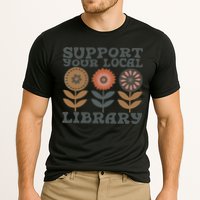 Groovy Support Your Local Library Book Reader Lover Bookworm Cooling Performance Crew T-Shirt