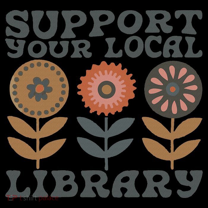 Groovy Support Your Local Library Book Reader Lover Bookworm Full-Length Apron With Pockets