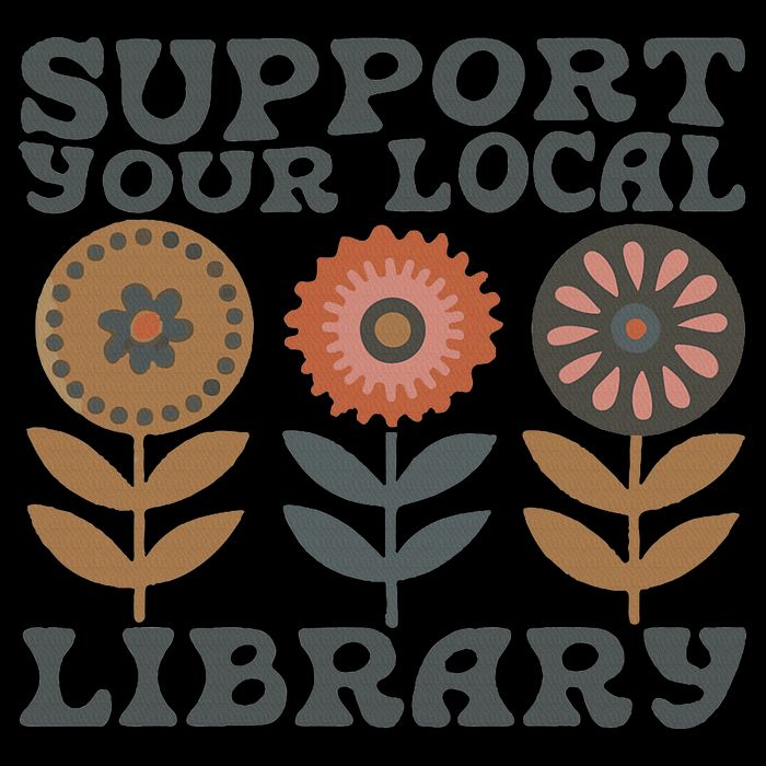 Groovy Support Your Local Library Book Reader Lover Bookworm Daily Commute Backpack