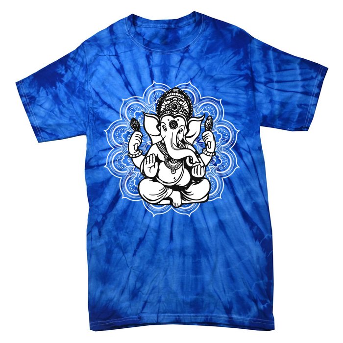 Ganesh Symbol Yoga Hindu Meditation Lover Gift Tie-Dye T-Shirt