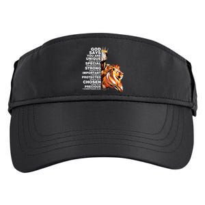 God Says You Are Unique Special Black History Melanin King Gift Adult Drive Performance Visor