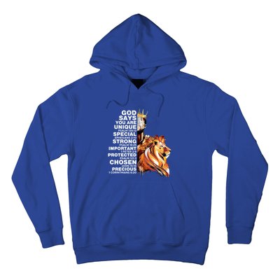 God Says You Are Unique Special Black History Melanin King Gift Hoodie