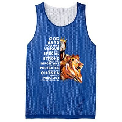 God Says You Are Unique Special Black History Melanin King Gift Mesh Reversible Basketball Jersey Tank