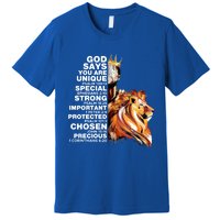 God Says You Are Unique Special Black History Melanin King Gift Premium T-Shirt