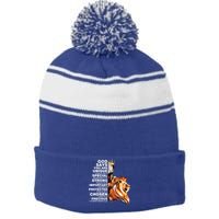 God Says You Are Unique Special Black History Melanin King Gift Stripe Pom Pom Beanie