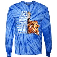 God Says You Are Unique Special Black History Melanin King Gift Tie-Dye Long Sleeve Shirt