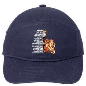 God Says You Are Unique Special Black History Melanin King Gift 7-Panel Snapback Hat