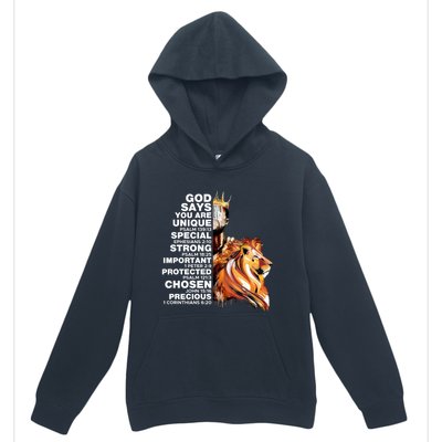 God Says You Are Unique Special Black History Melanin King Gift Urban Pullover Hoodie