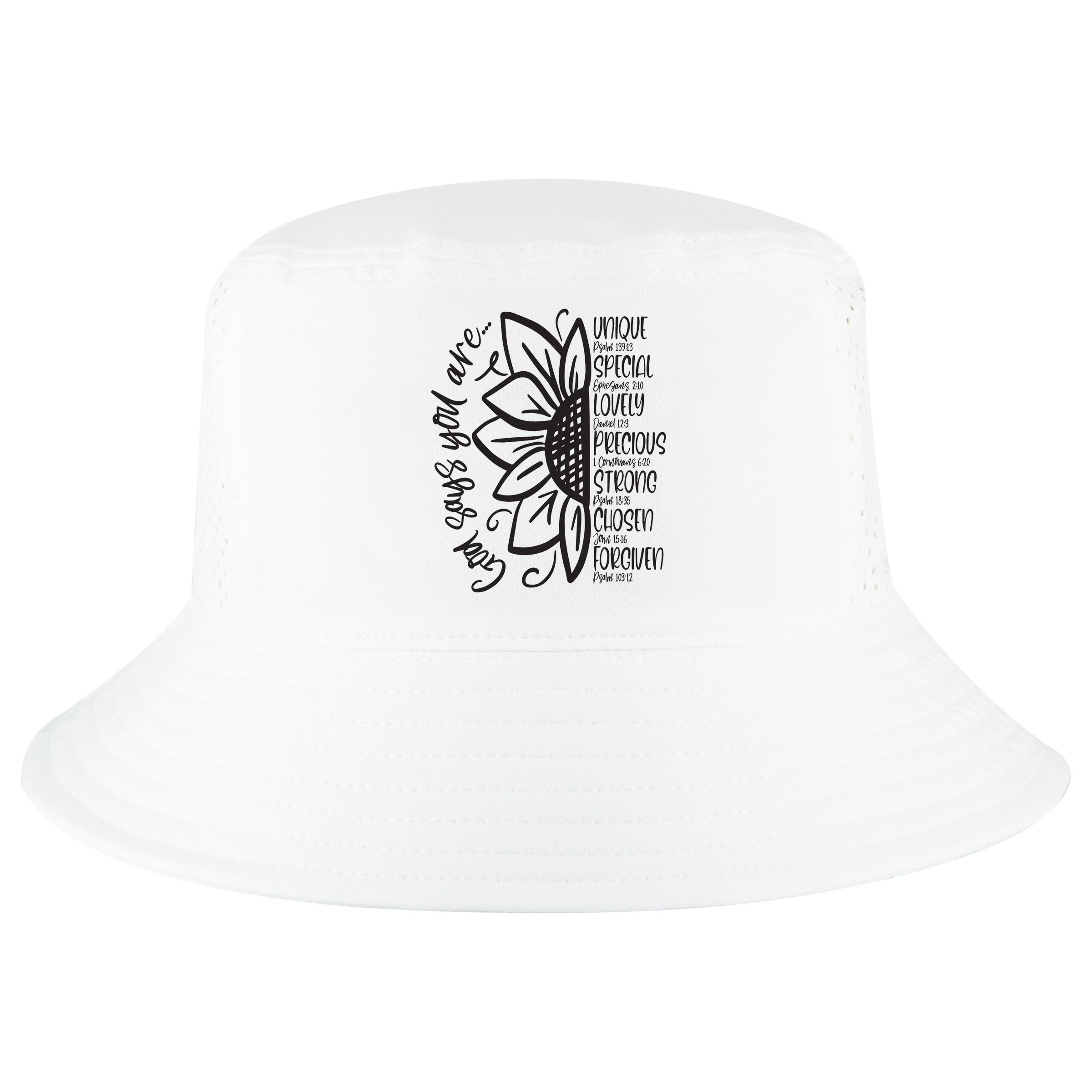 God Says You Are Sunflower Leopard Christian Believers God Cool Comfort Performance Bucket Hat