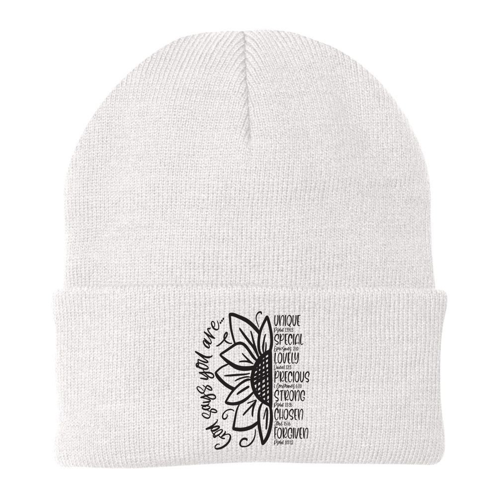 God Says You Are Sunflower Leopard Christian Believers God Beanie