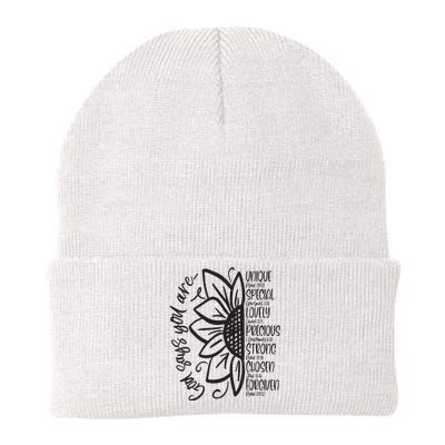 God Says You Are Sunflower Leopard Christian Believers God Knit Cap Winter Beanie