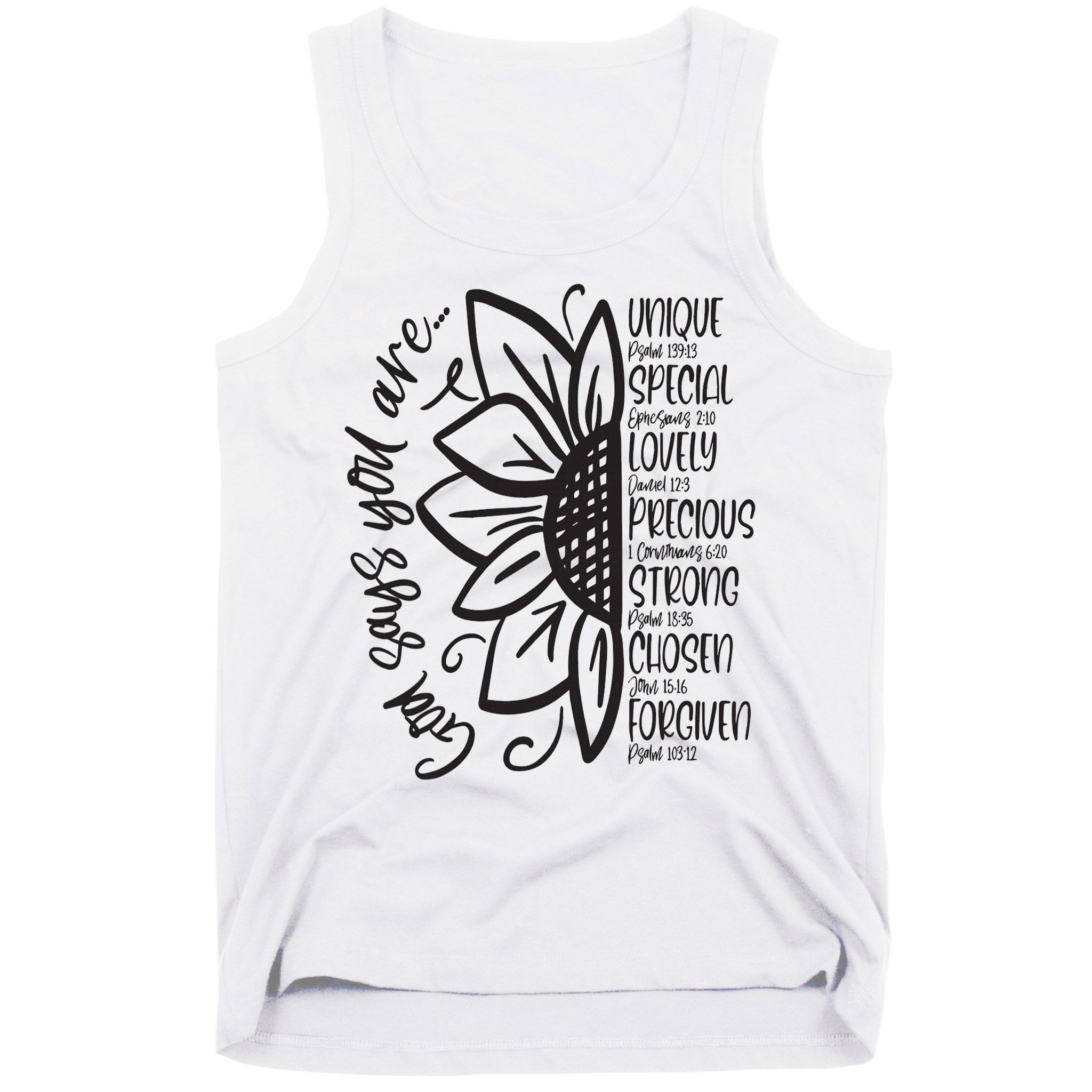 God Says You Are Sunflower Leopard Christian Believers God Tank Top