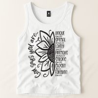 God Says You Are Sunflower Leopard Christian Believers God Tank Top