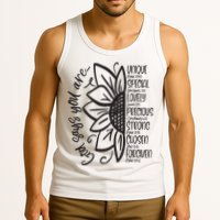 God Says You Are Sunflower Leopard Christian Believers God Tank Top