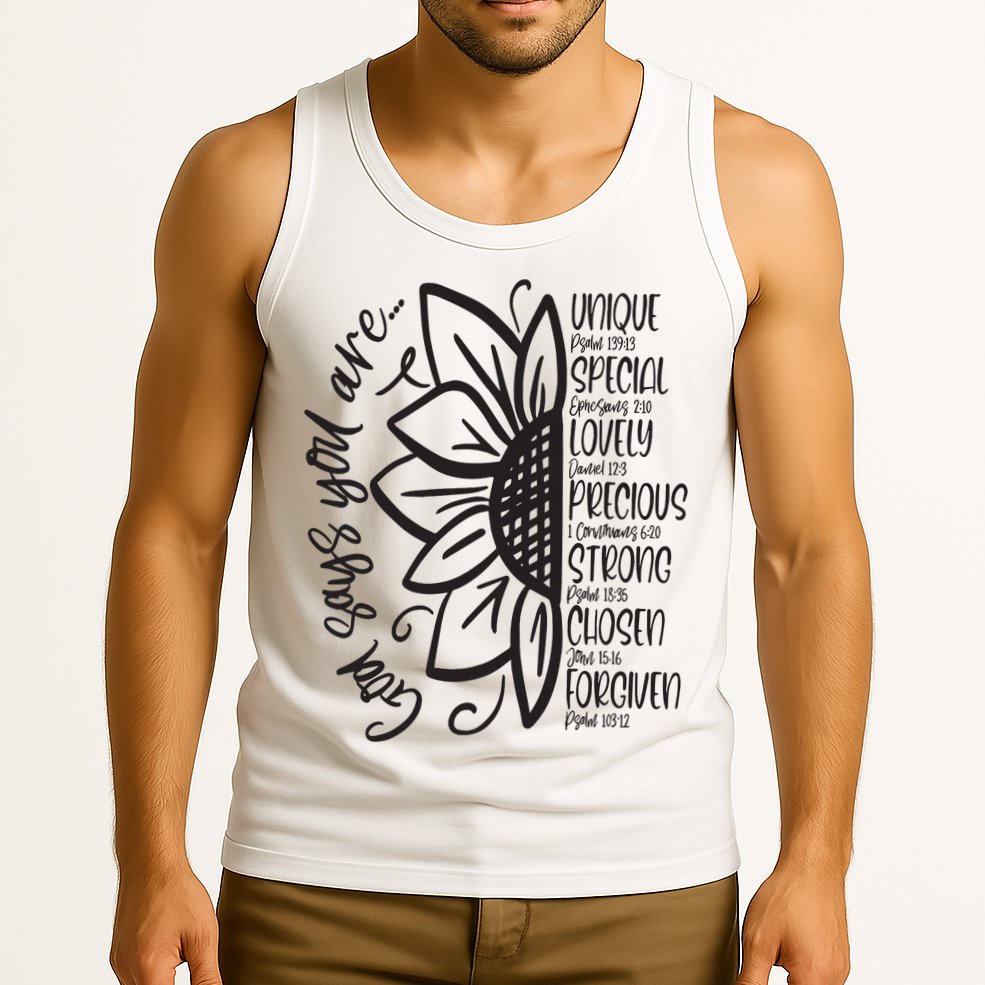 God Says You Are Sunflower Leopard Christian Believers God Tank Top