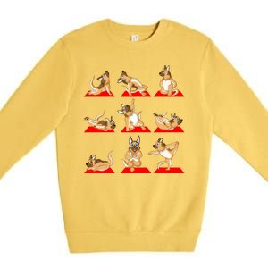 German Shepherd Yoga Premium Crewneck Sweatshirt