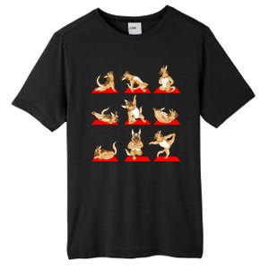 German Shepherd Yoga Tall Fusion ChromaSoft Performance T-Shirt