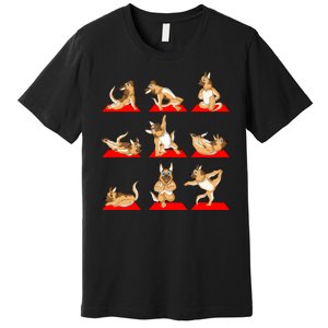 German Shepherd Yoga Premium T-Shirt