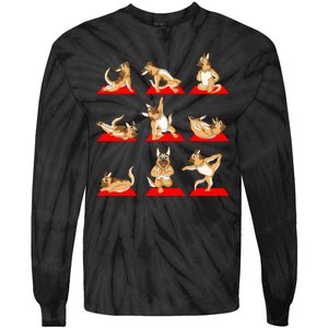 German Shepherd Yoga Tie-Dye Long Sleeve Shirt