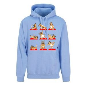 German Shepherd Yoga Unisex Surf Hoodie