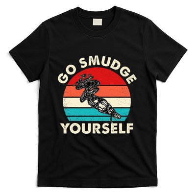 Go Smudge Yourself Native American Funny Smudging Feather T-Shirt