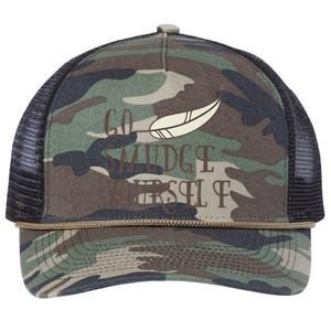 Go Smudge Yours Incense And Smudging Feather Meaningful Gift Retro Rope Trucker Hat Cap