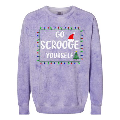 Go Scrooge Yourself Funny Naughty Holiday Xmas Christmas Colorblast Crewneck Sweatshirt