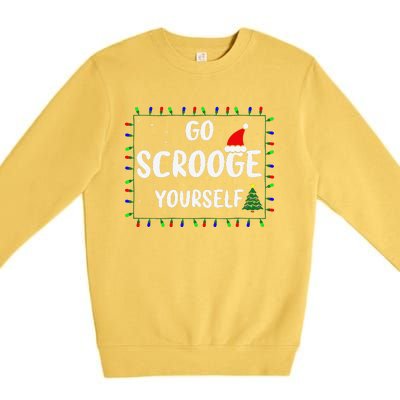 Go Scrooge Yourself Funny Naughty Holiday Xmas Christmas Premium Crewneck Sweatshirt