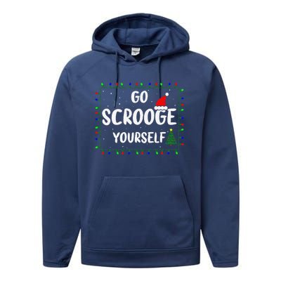 Go Scrooge Yourself Funny Naughty Holiday Xmas Christmas Performance Fleece Hoodie