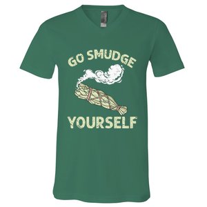 Go Smudge Yourself Native American V-Neck T-Shirt