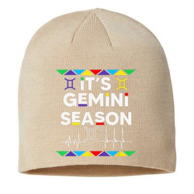 Gemini Season Zodiac Sign Funny Birthday Sustainable Beanie