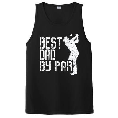 Best Dad By Par Golf Fathers Day PosiCharge Competitor Tank