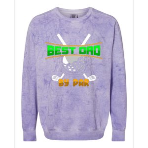 Best Dad By Par Colorblast Crewneck Sweatshirt