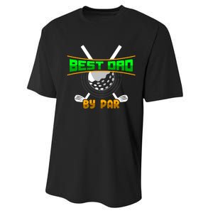 Best Dad By Par Performance Sprint T-Shirt