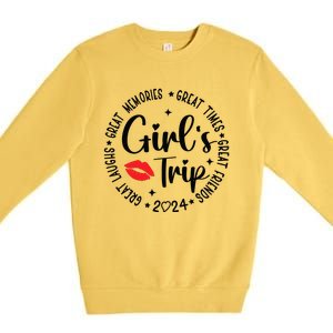 Girl Trip 2024 Weekend Vacation Matching Group Premium Crewneck Sweatshirt