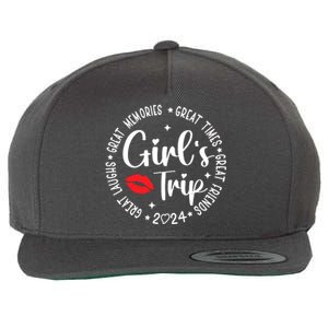 Girl Trip 2024 Weekend Vacation Matching Group Wool Snapback Cap