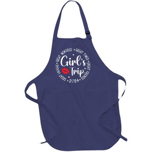 Girl Trip 2024 Weekend Vacation Matching Group Full-Length Apron With Pockets