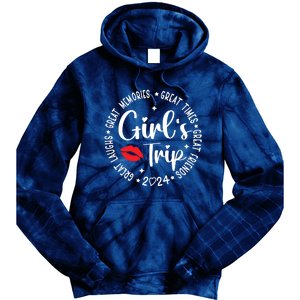 Girl Trip 2024 Weekend Vacation Matching Group Tie Dye Hoodie