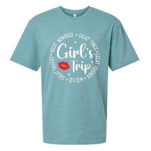 Girl Trip 2024 Weekend Vacation Matching Group Sueded Cloud Jersey T-Shirt