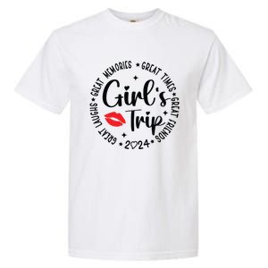 Girl Trip 2024 Weekend Vacation Matching Group Garment-Dyed Heavyweight T-Shirt