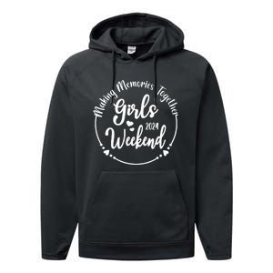 Girl Trip 2024 Cute Girl Weekend 2024 Performance Fleece Hoodie