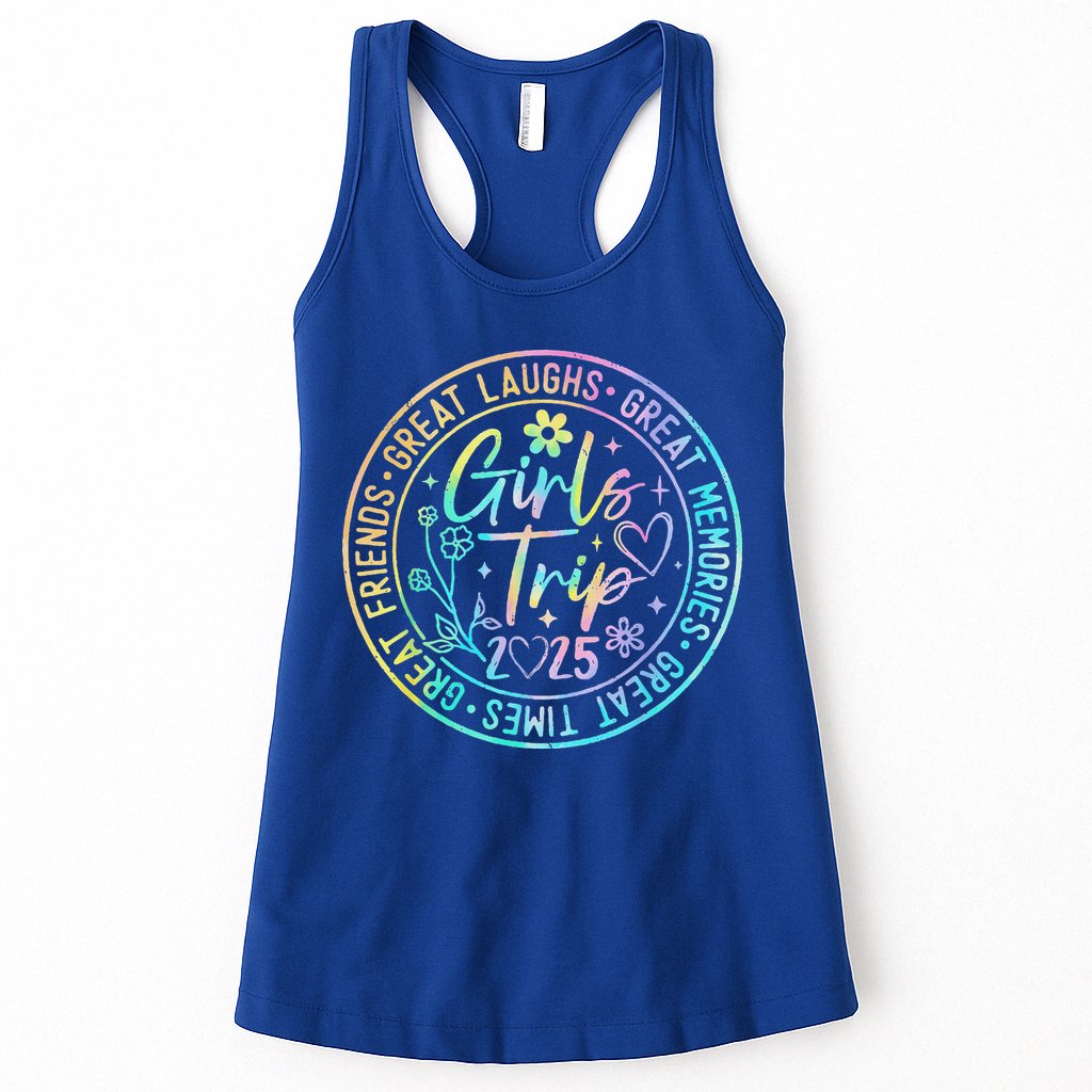 Girl Trip 2025 Friends Weekend Sisters Vacation Matching Womens Tank Top