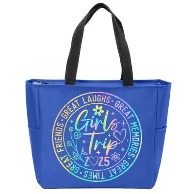 Girl Trip 2025 Friends Weekend Sisters Vacation Matching Zip Tote Bag