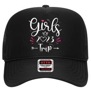 Girls Trip 23 Weekend Summer 23 Vacation High Crown Mesh Back Trucker Hat